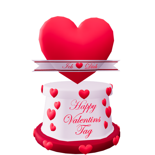 Valentinstags-Dekoration – interaktive 3D-Ansicht