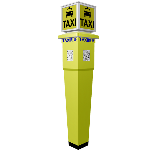 Taxirufanlage Variante 1 – interaktive 3D-Ansicht
