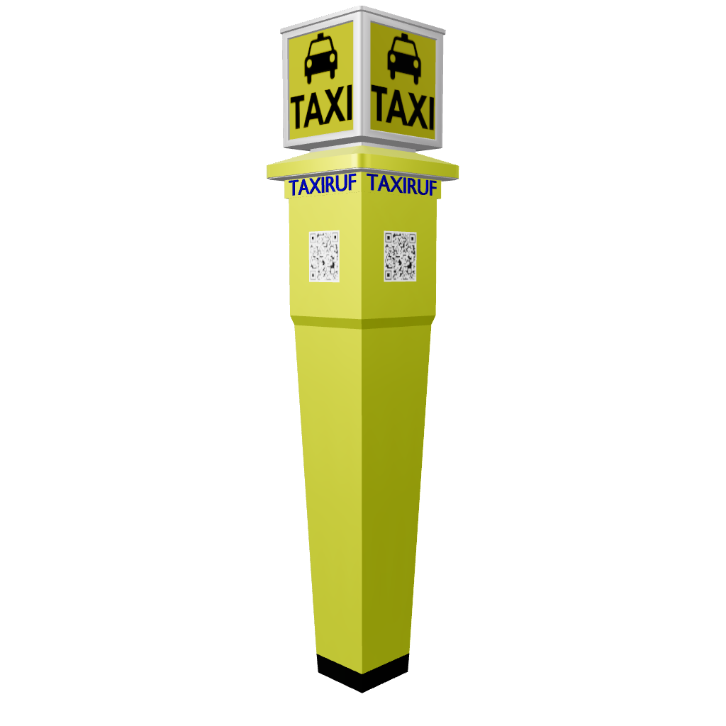 Taxirufanlage Variante 1 – interaktive 3D-Ansicht